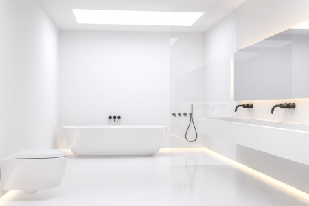 Salle de bains blanche