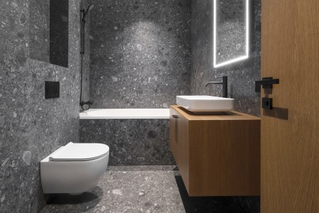 Granite dans la salle de bains